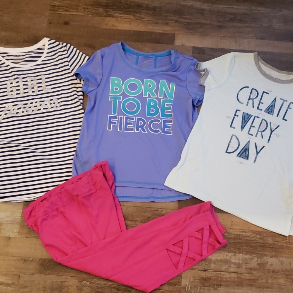 Bundle of 3 girls size 14/16 shirts and 1 leggings